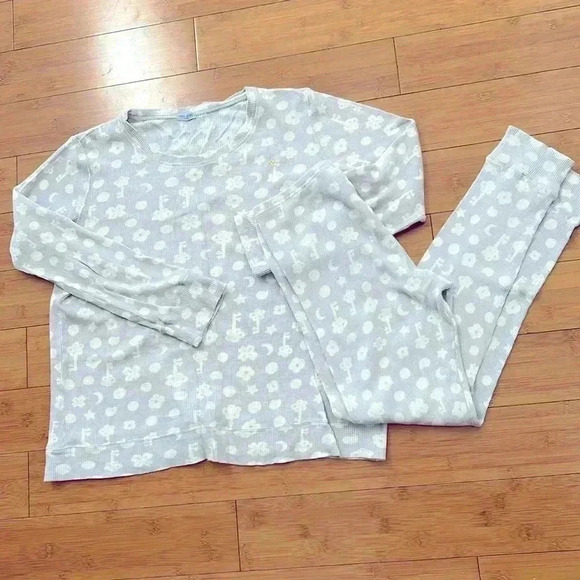 Tsumori Chisato Other - TSUMORI CHASIATO room violet Sleep waffle Pajama 2pc. Set sz. Lg